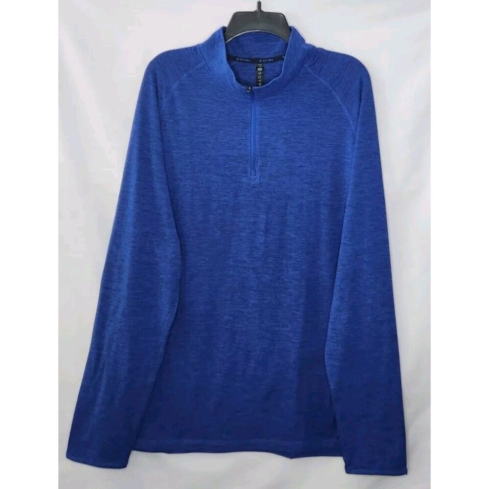 Soybu Men's 4-Way Stretch Easy Care Moisture Wicking 1/4 Zip Shirt  L